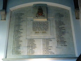 Warwick School WW1 plaque200