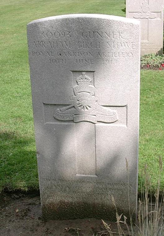 Grave for AB Stowe