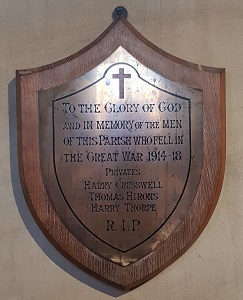 WW1 Plaque300