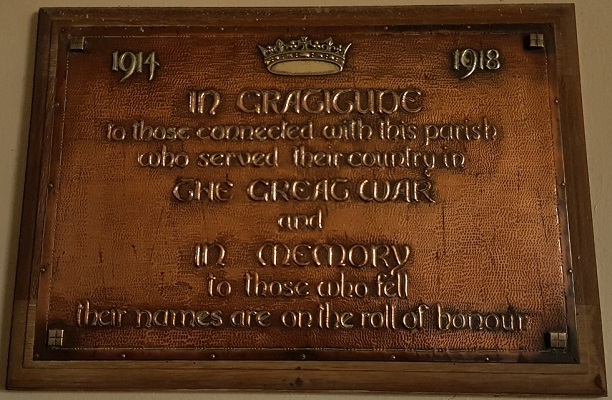 WW1 Plaque400