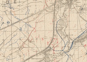 dernancourt trench map 200