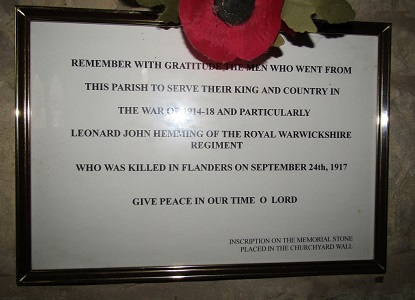 LJ Hemming Plaque300