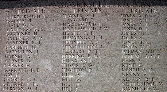 Tyne Cot Inscription LJ Hemming