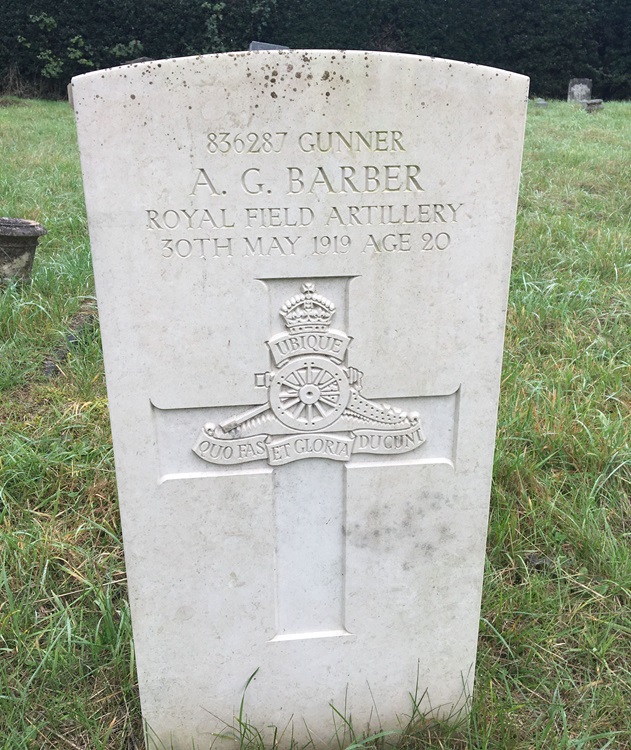 grave for ag barber