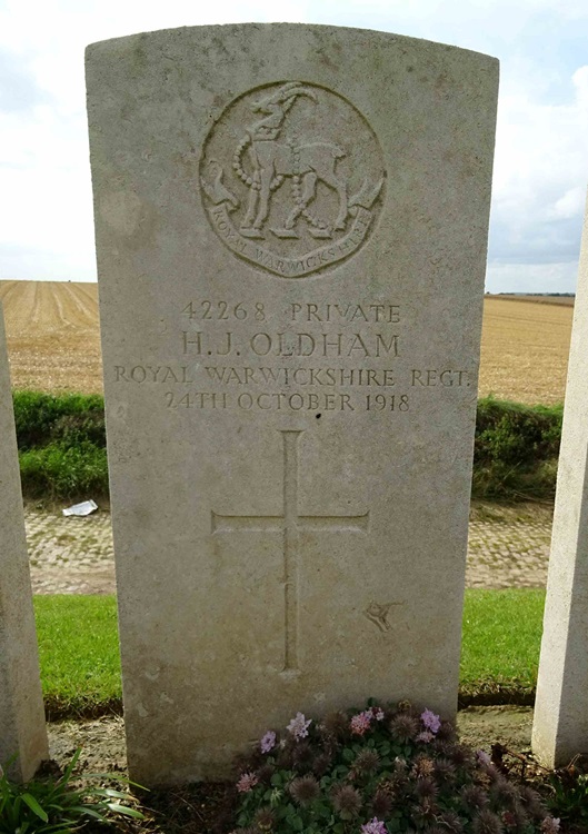 grave for HJ Oldham