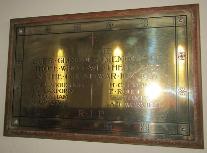 WW1 Church Plaque300