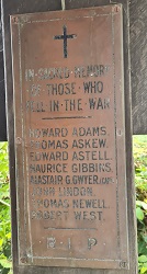 WW1 Plaque250