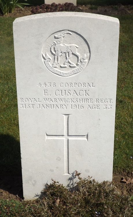 grave for ec cusack