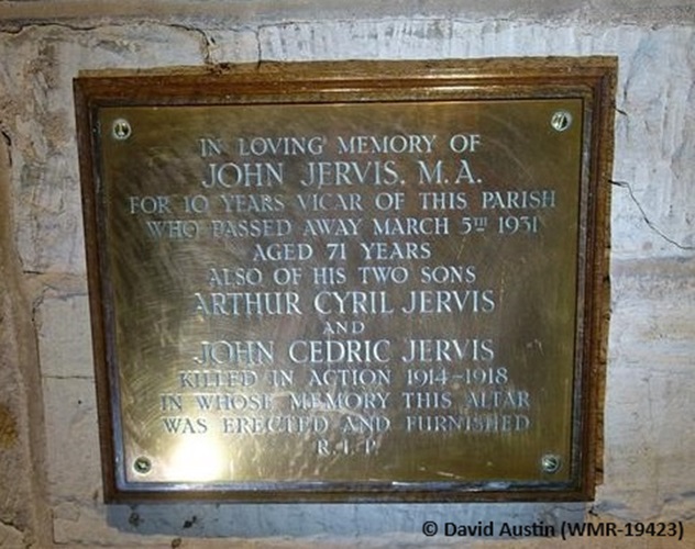 John and Arthur Jervis plaque