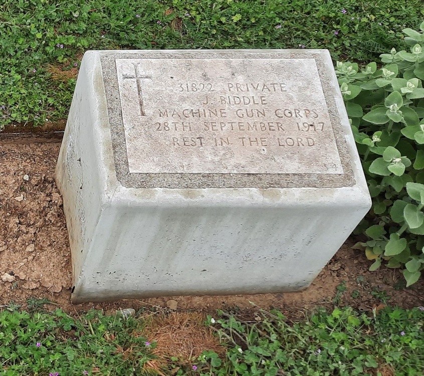 grave for jt biddle