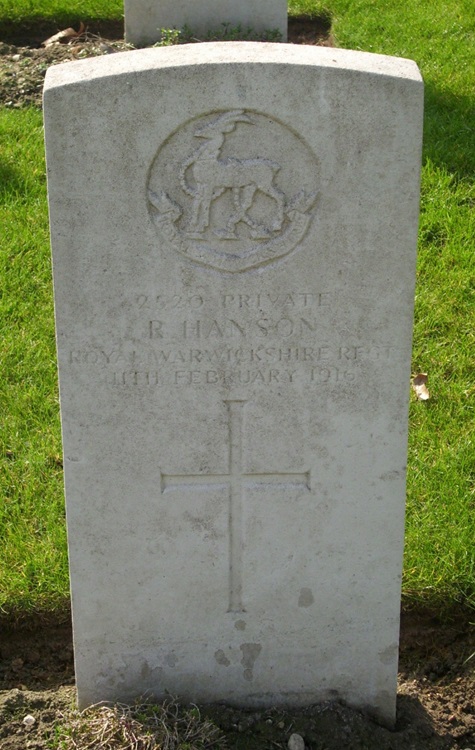 grave for wr hanson