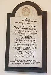 WW1 Plaque250