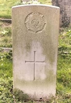 Grave for JW Adie