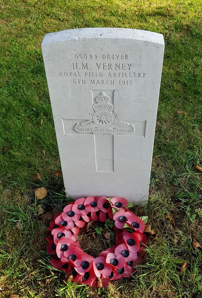 6.CWGC Grave for Driver H M Verney
