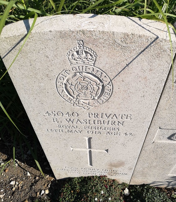 Grave for e washburn