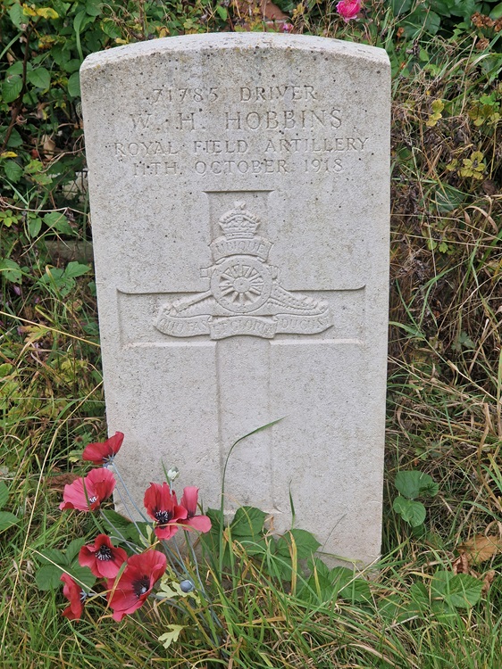 Grave for W H Hobbins